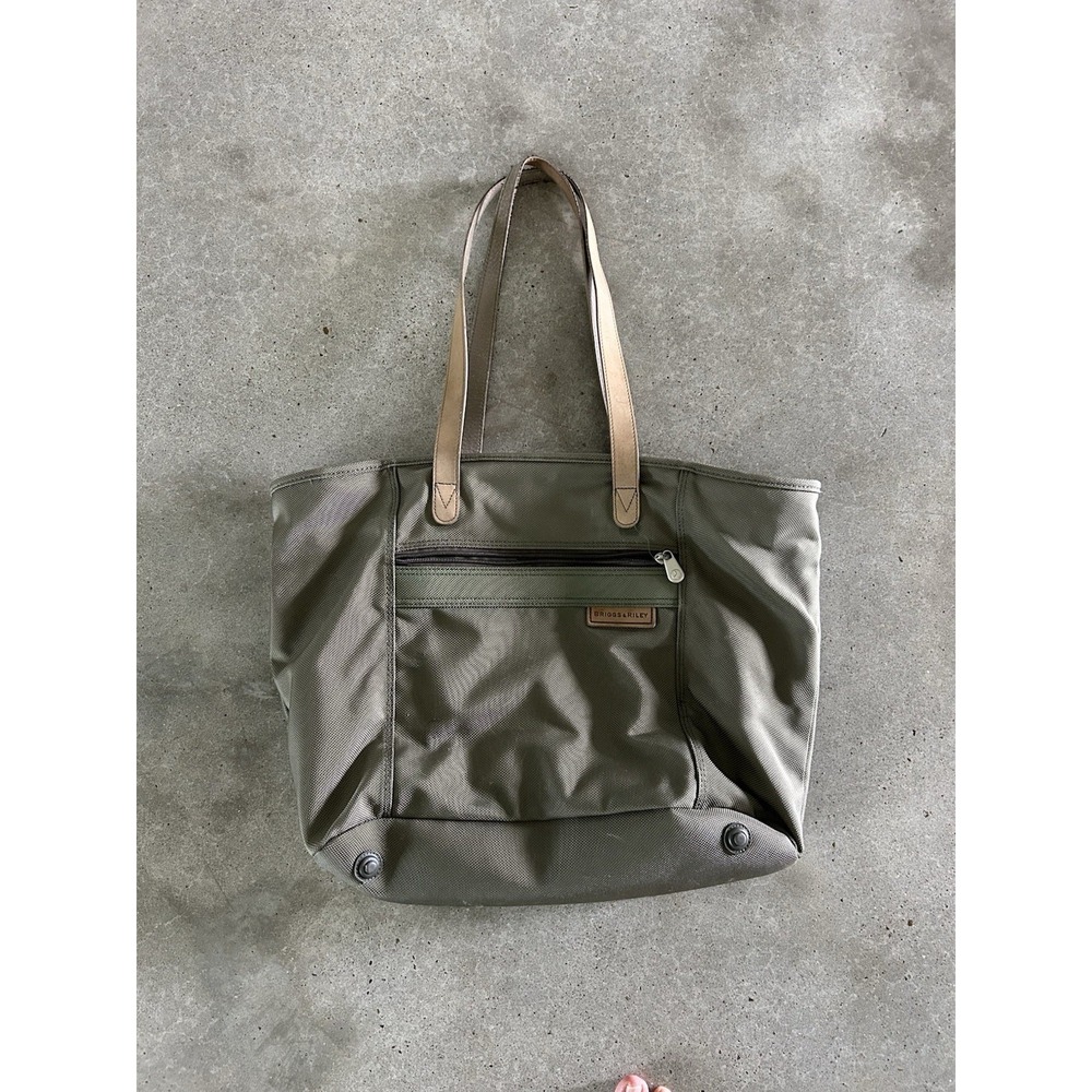 BRIGGS & RILEY Olive Green Carry On‎ Travel Tote Bag 21"x14"x7"